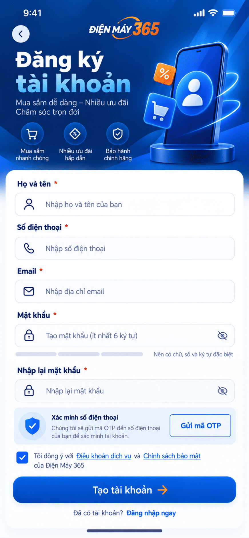 App siêu thị điện máy